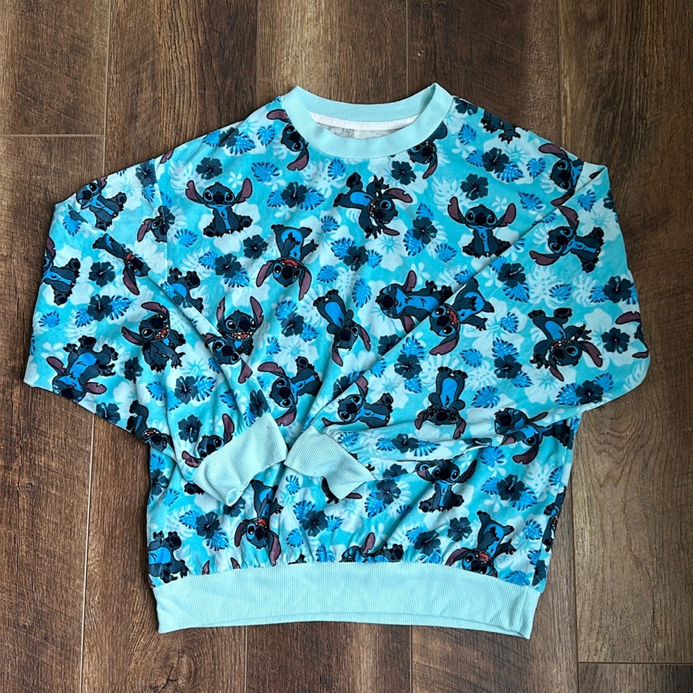 Disney Brand Lilo and Stitch - Stitch Soft Fleece Crewneck Sweater
